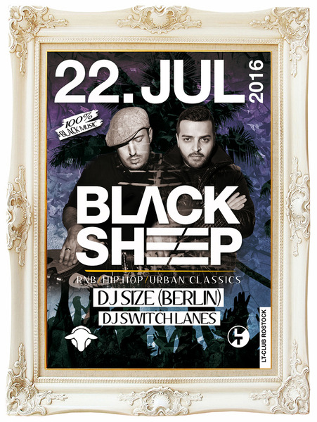 Party Flyer: Black Sheep am 22.07.2016 in Rostock