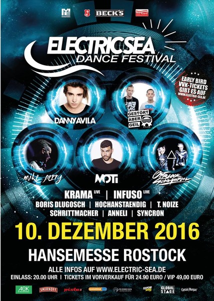 Party Flyer: Electric Sea Dance Festival 2016 am 10.12.2016 in Rostock