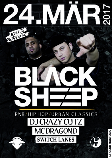 Party Flyer: Black Sheep am 24.03.2017 in Rostock