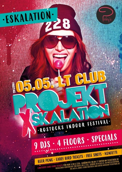 Party Flyer: Projekt Xkalation - Das Indoor Festival am 05.05.2017 in Rostock